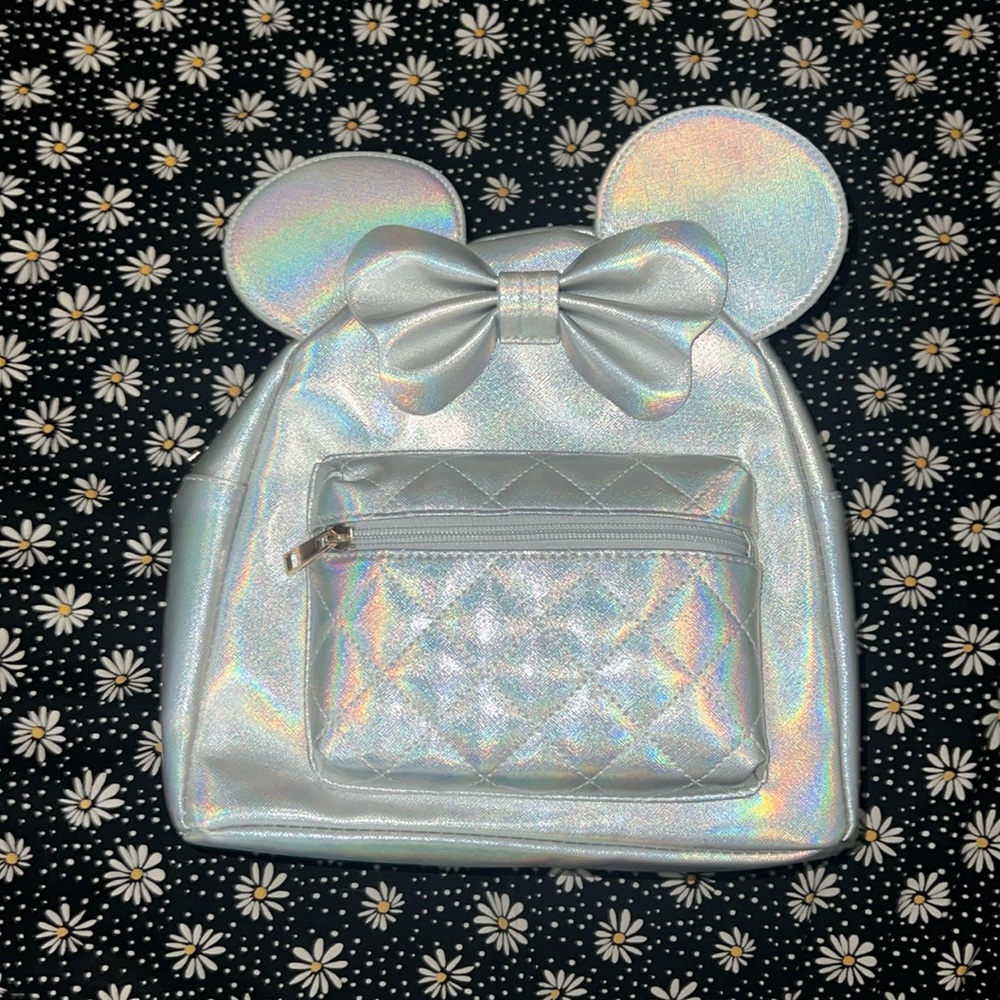 Women's Disney 100th Minnie Mouse Pearl Iridescent PU Mini Backpack